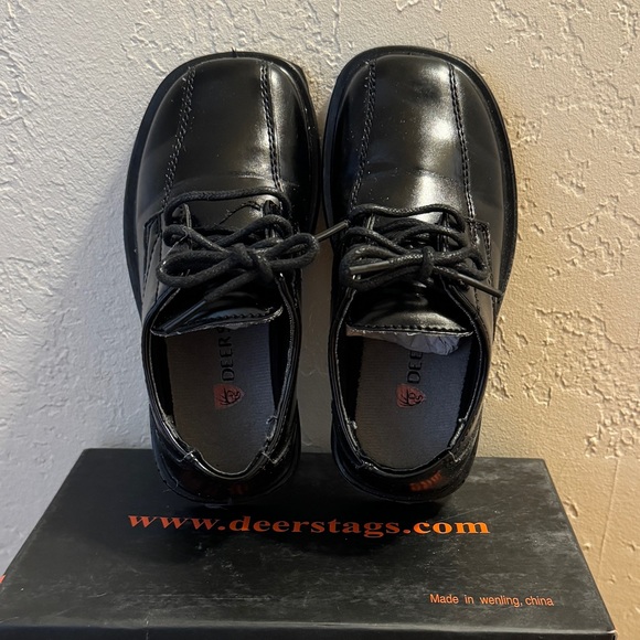 Deer Stags Gabe toddler dress shoe size 8.5 in black - Picture 3 of 5